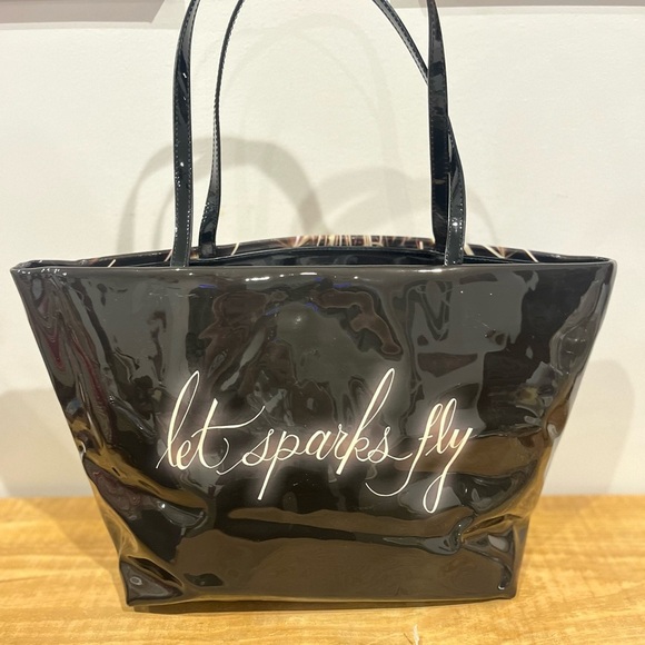 Kate spade ♠️ Let sparks fly patent leather limited edition novelty tote EUC - Picture 7 of 12